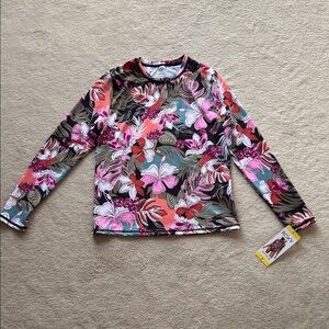 NWT Women’s Roxy UPF50 Sun Protective Long sleeve T-shirt vibrant floral Size S
